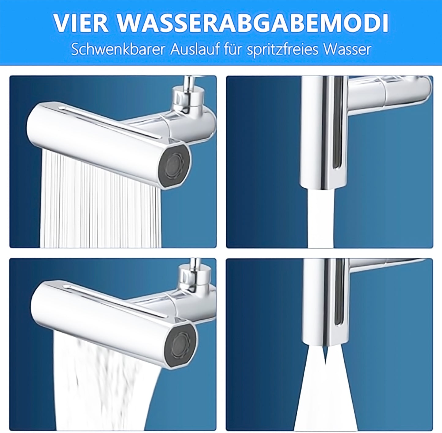 🚿 Transforma tu fregadero con un solo giro – ¡Grifo 4 en 1 con efecto cascada!🚿